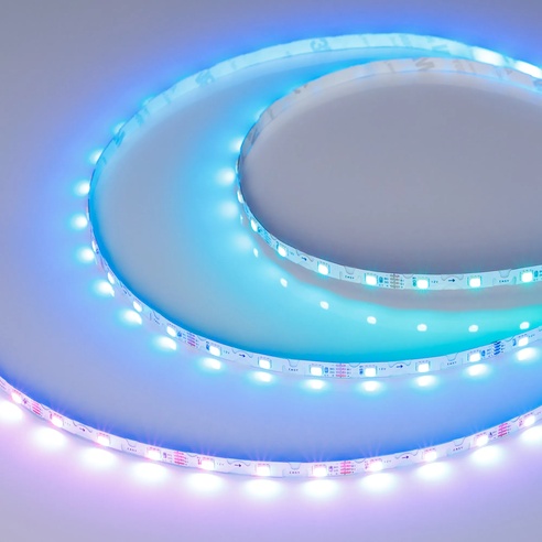 Лента светодиодная SPI-RZ-F60-6mm 12V RGB-PX1-BPT (7 W/m, IP20, 3535, 5m) (Arlight, -)