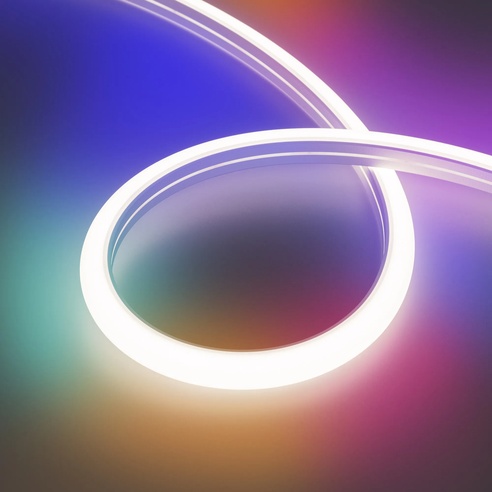 Лента герметичная DMX MOONLIGHT-TOP-B84-16x15mm 24V RGB-PX7 360deg (18 W/m, IP67, 5m, wire x2) (Arlight, Вывод боковой, 3 года)