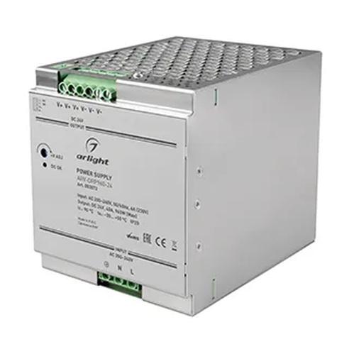 Блок питания ARV-DRP960-24 (24V, 40A, 960W, PFC) (Arlight, IP20 Металл, 5 лет)