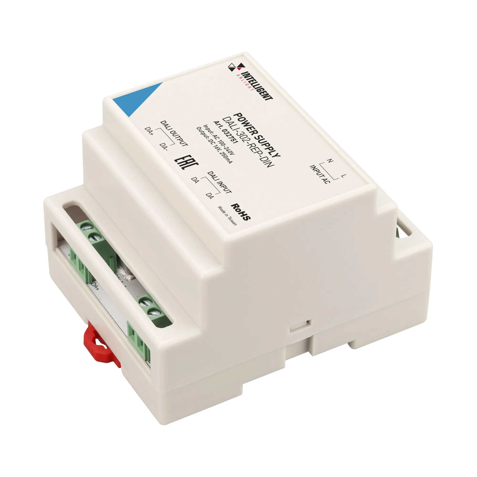 INTELLIGENT ARLIGHT Блок питания шины DALI-302-REP-DIN (230V, 250mA) (IARL, IP20 Пластик, 3 года) - изображение товара