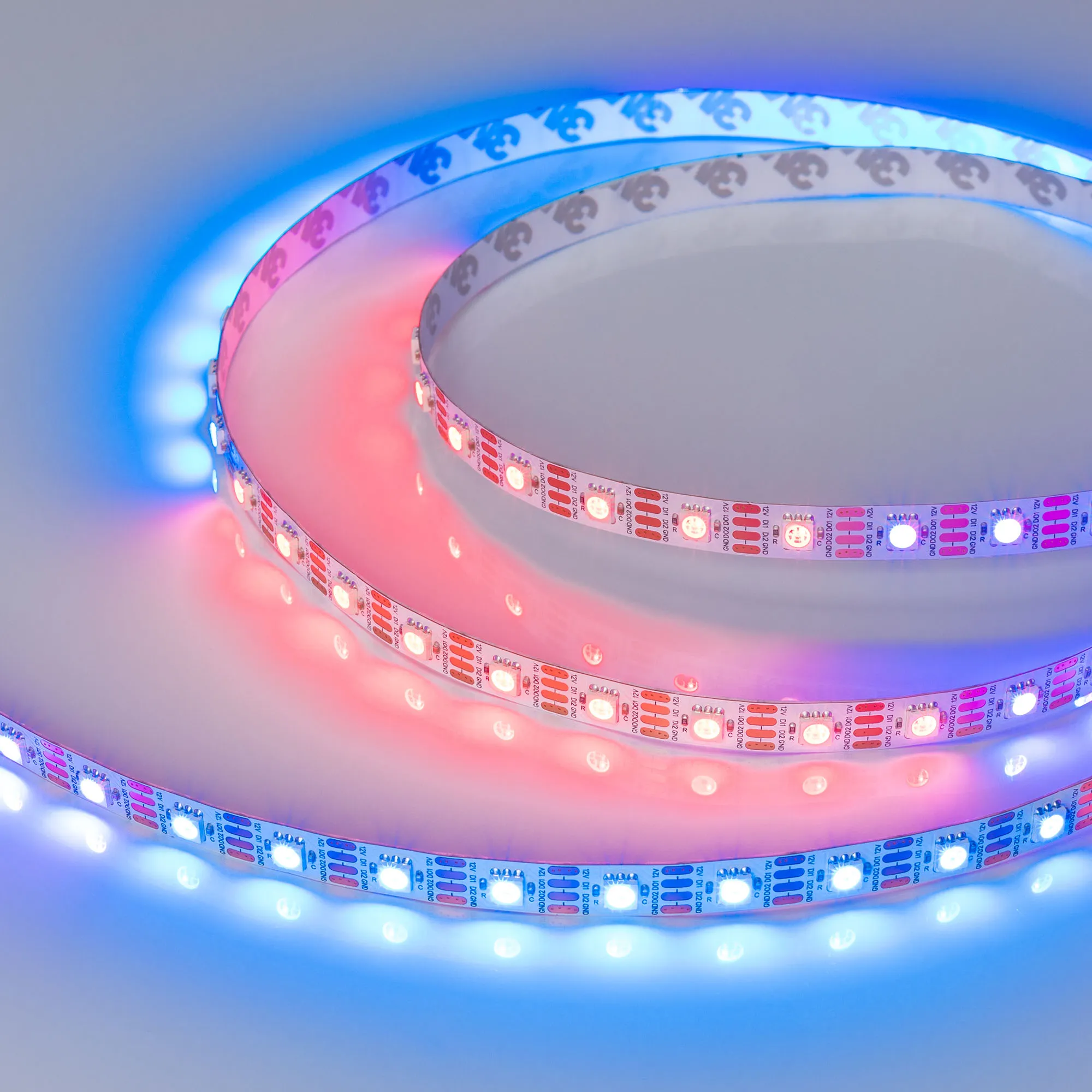 Лента светодиодная SPI-B60-10mm 12V RGB-PX1-RAM (9.3 W/m, IP20, 5060, 5m) (Arlight, бегущий огонь) - изображение товара