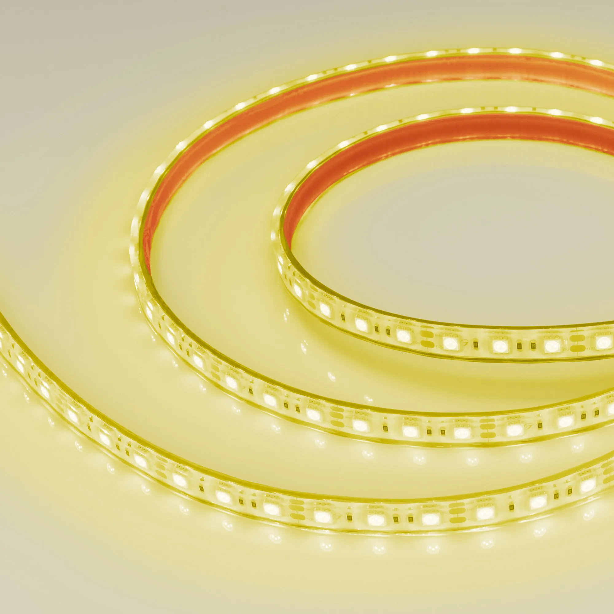 Лента светодиодная герметичная RTW-PFS-B60-13mm 12V Yellow (14.4 W/m, IP68, 5060, 5m) (Arlight, 14.4 Вт/м, IP68) - изображение товара