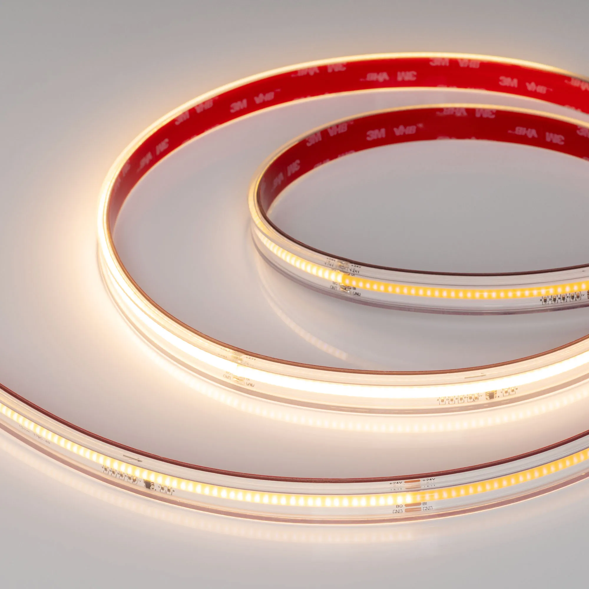 Лента светодиодная герметичная SPI-COB-PS-X378-14mm 24V Warm2700-PX63-BPT (7 W/m, IP67, 5m) (Arlight, бегущий огонь) - изображение товара