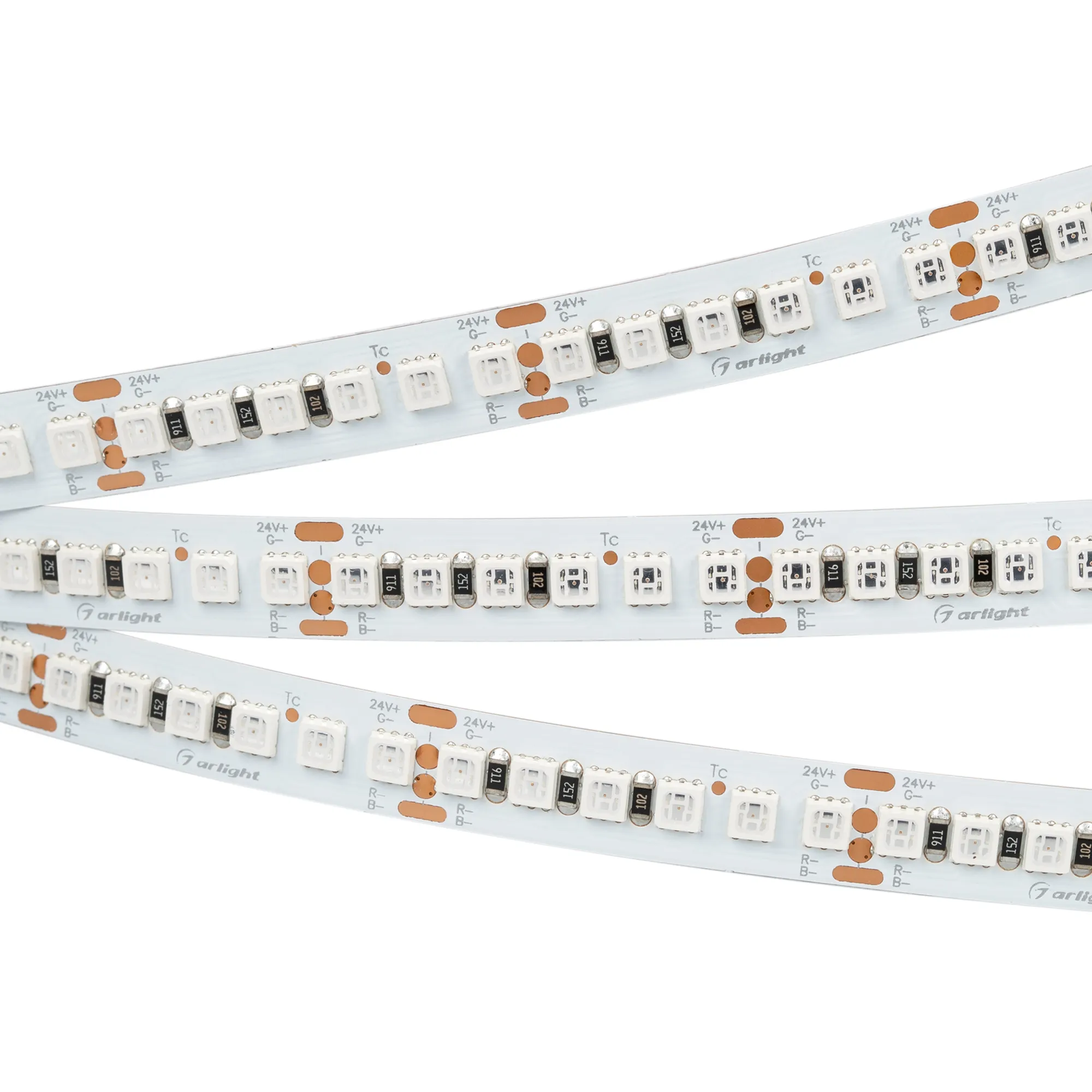 Лента светодиодная RT-G168-10mm 24V RGB (17.3 W/m, IP20, 3838, 5m) (Arlight, Открытый) - изображение товара