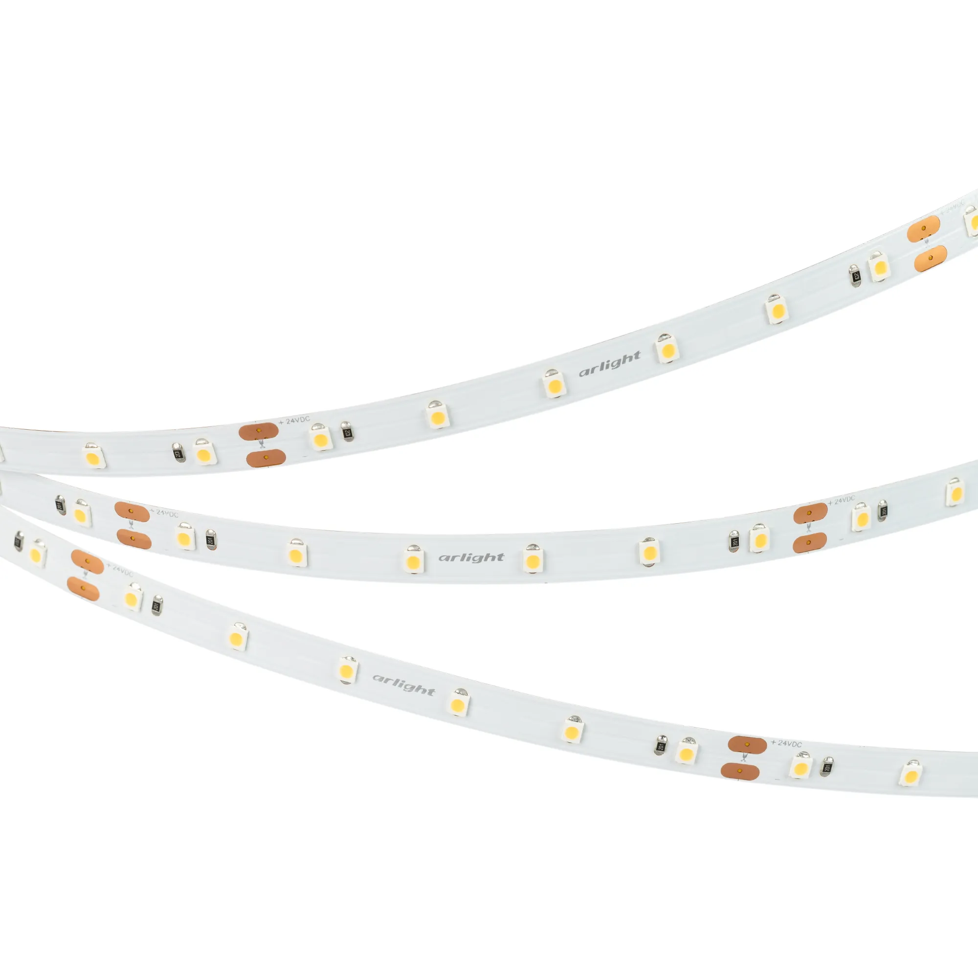 Лента светодиодная NT-A60-8mm 24V Warm3500 (4.8 W/m, IP20, 3528, 5m) (Arlight, Открытый) - изображение товара