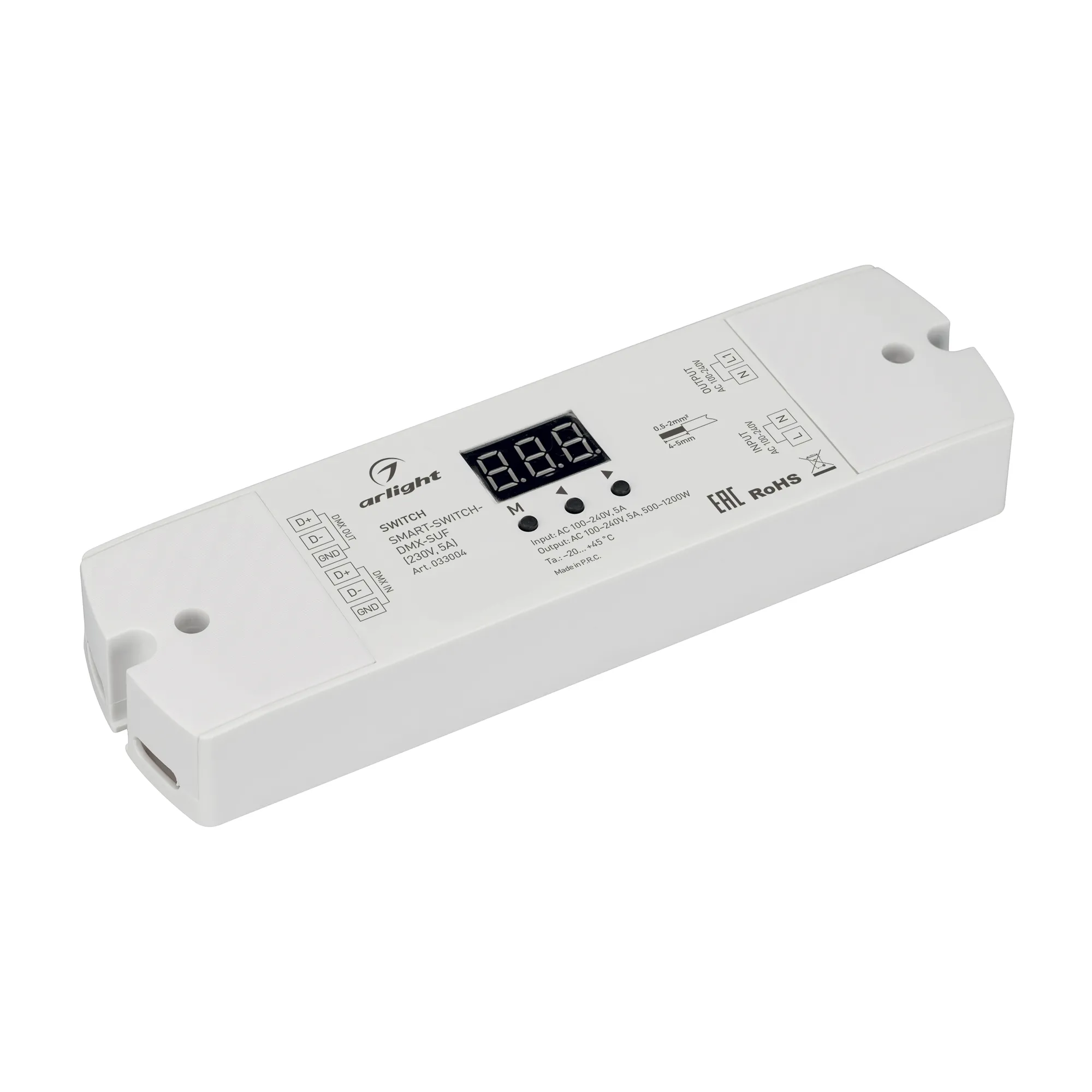 Выключатель SMART-SWITCH-DMX-SUF (230V, 5A) (Arlight, IP20 Пластик, 3 года)