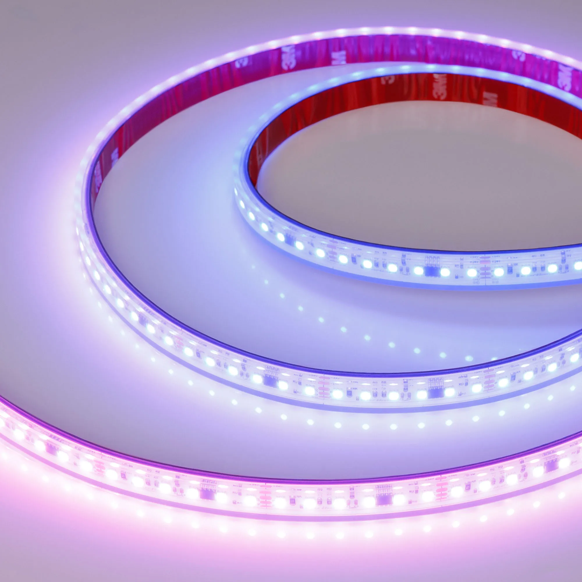 Лента светодиодная герметичная SPI-PS-A120-12mm 24V RGB-PX6-BPT (23 W/m, IP67, 2835, 5m) (Arlight, бегущий огонь) - изображение товара